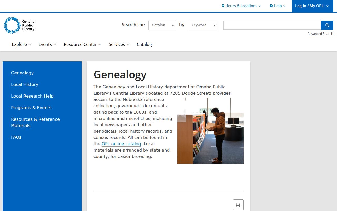 Omaha city directory research at the public library genealogy room