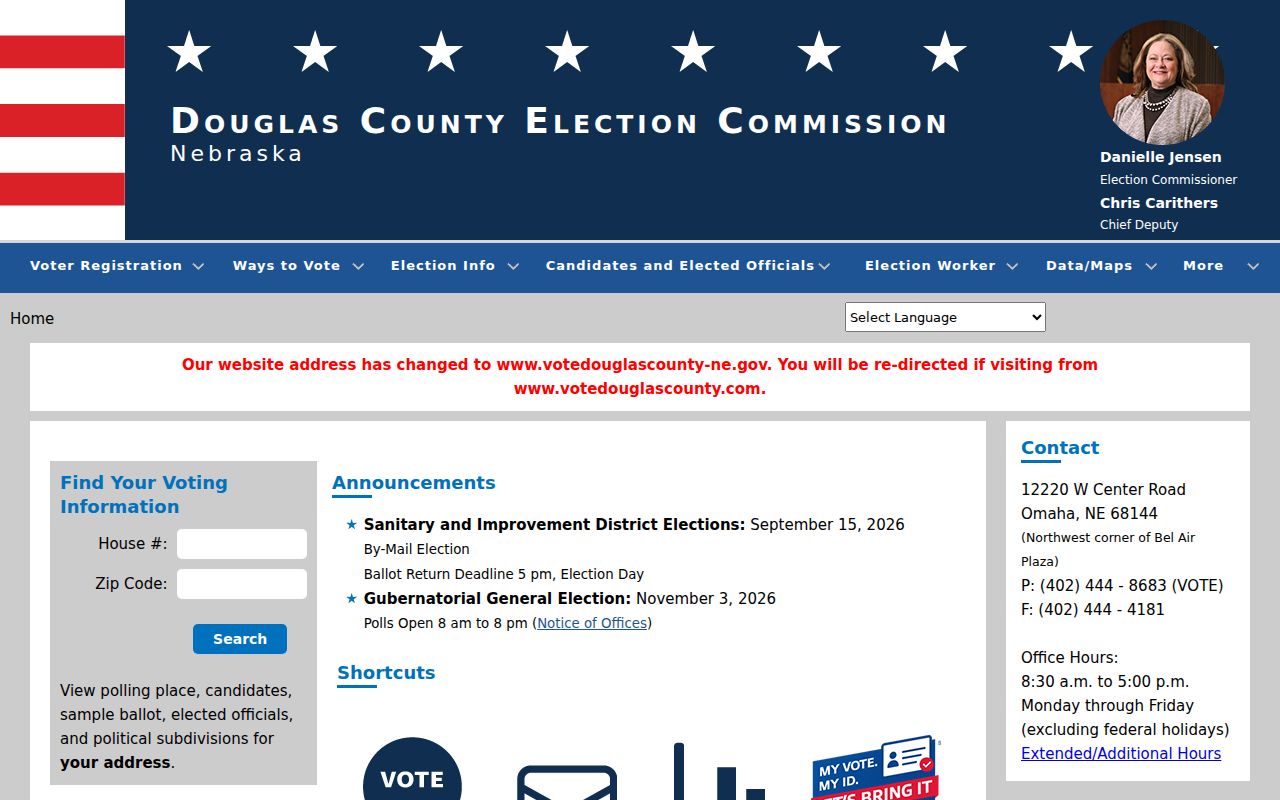 Omaha residents directory Douglas County voting information lookup