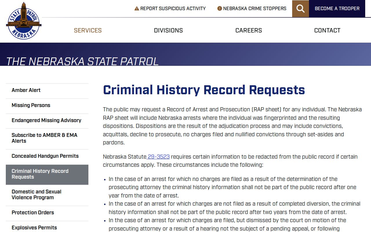 Omaha resident lookup information from Nebraska State Patrol records requests